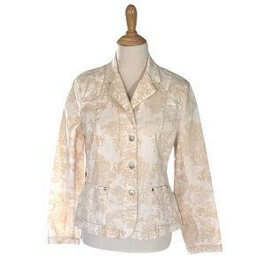 Evan Picone Toile Denim Jacket
